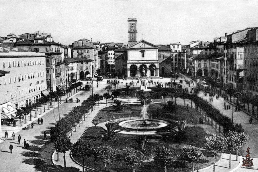 Piazza Vittorio Emanuele - Giardini e fontana - 1932